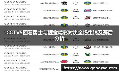 CCTV5回看勇士与掘金精彩对决全场集锦及赛后分析